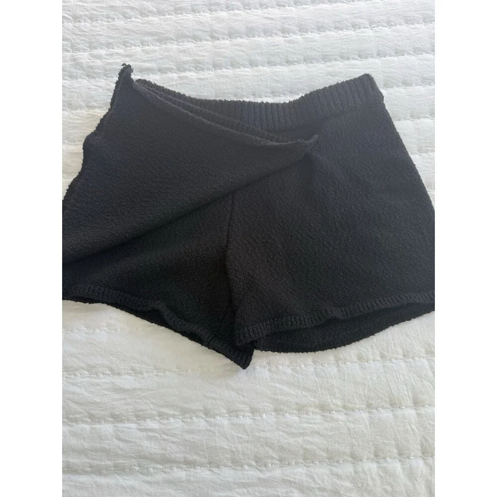 Free People Black Knit Skort Shorts
